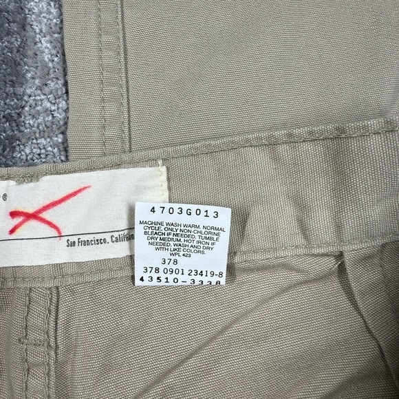 Levis Mens Straight Leg Khaki Trouser Pants Tan Size 34x34 - Picture 3 of 8